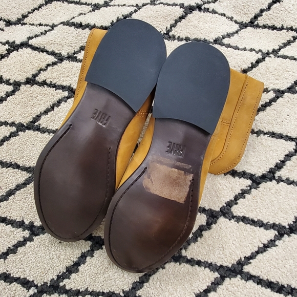 3x Frye Cognac Cara Roper Mid Calf Leather Boots - Picture 5 of 5